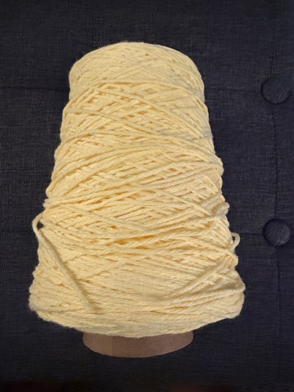 Sugar n Cream Soft Pale Soft Yellow Yarn Cone